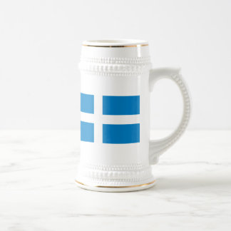 Die Shetlandinseln-Flagge Bierglas