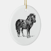 Die Shetlandinseln-Pony Keramik Ornament (Rechts)