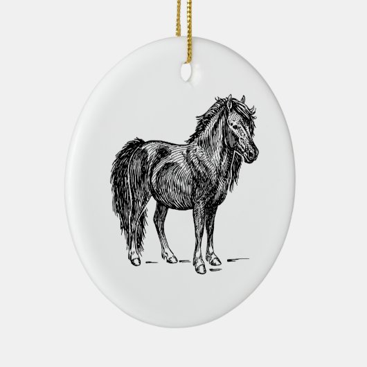 Die Shetlandinseln-Pony Keramik Ornament (Rechts)