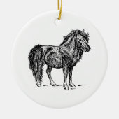 Die Shetlandinseln-Pony Keramik Ornament (Vorne)