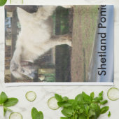 Die Shetlandinseln-Ponys durchstreifen Geschirrtuch (Gefaltet)