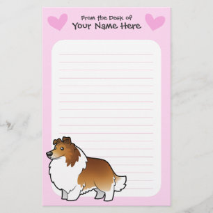 Die Shetlandinseln-Schäferhund/Collie-Liebe Briefpapier