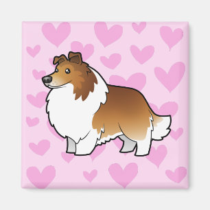 Die Shetlandinseln-Schäferhund/Collie-Liebe Magnet