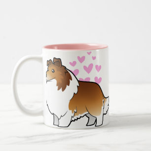 Die Shetlandinseln-Schäferhund/Collie-Liebe Zweifarbige Tasse