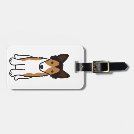 Die Shetlandinseln-Schäferhund-HundeCartoon Gepäckanhänger (Vorderseite horizontal)