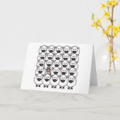 Die Shetlandinseln-Schäferhund in den Schafen Karte (Gelbe Blume)