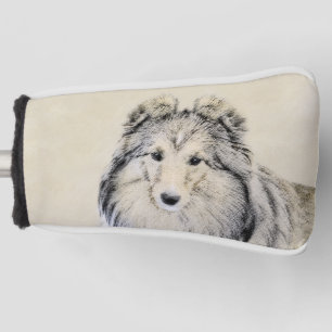 Die Shetlandinseln-Schäferhund-Malerei - niedlich Golf Headcover
