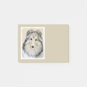 Die Shetlandinseln-Schäferhund-Malerei - niedlich Post-it Klebezettel