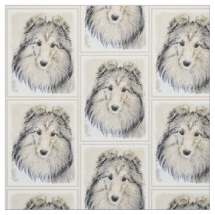 Die Shetlandinseln-Schäferhund-Malerei - niedlich Stoff