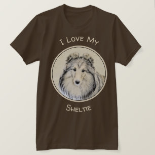 Die Shetlandinseln-Schäferhund-Malerei - niedlich T-Shirt