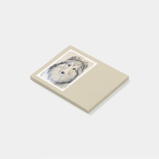 Die Shetlandinseln-Schäferhund-Malerei - niedliche Post-it Klebezettel (angewinkelt)