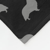 Die Shetlandinseln-Schäferhund-Silhouette-Muster Fleecedecke (Ecke)