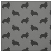 Die Shetlandinseln-Schäferhund-Silhouette-Muster Stoff (Muster)
