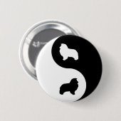 Die Shetlandinseln-Schäferhund Yin Yang Button (Vorne & Hinten)