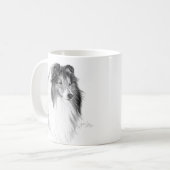 Die Shetlandinseln-Schäferhund-Zeichnen Kaffeetasse (Vorderseite Links)