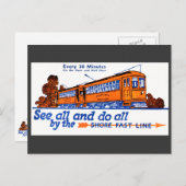 Die Shore Fast Line Trolley Service Postkarte (Vorne/Hinten)