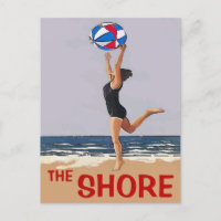 Die Shore Vintag Style Poster Card