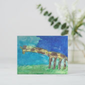 Die Shy Giraffe Postkarte (Stehend Vorderseite)
