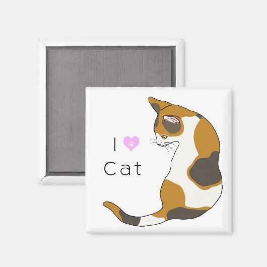 Die sich drehende Katze (Schildkröte-Muschel) Magnet (Vorderseite/Rückseite)