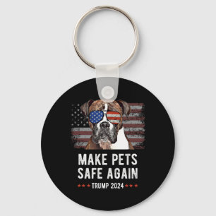 Die Sicherheit von Haustieren - Boxer Dog Trump 20 Schlüsselanhänger