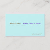 Die Sicherheits-Karte des Affe-und Giraffen-Kindes Visitenkarte (Rückseite)