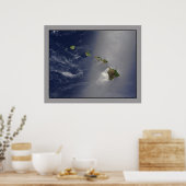 Die Sicht auf das Archipel von Hawaii Poster (Küche)