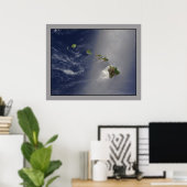 Die Sicht auf das Archipel von Hawaii Poster (Heimbüro)