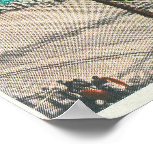 Die Sicht auf das Schwimmgebiet Poster (Ecke)