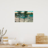 Die Sicht auf das Schwimmgebiet Poster (Küche)