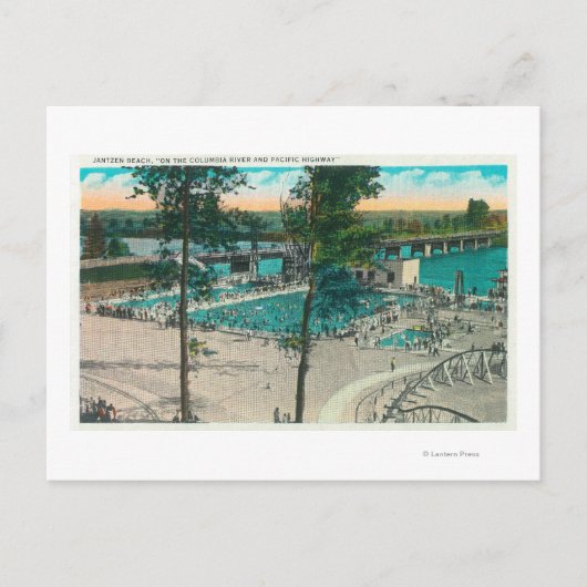 Die Sicht auf das Schwimmgebiet Postkarte (Vorderseite)