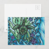 Die Sicht auf die Schildkröte Postkarte (Vorne/Hinten)