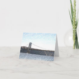 Die Sicht der George Washington Bridge auf den Hud Karte