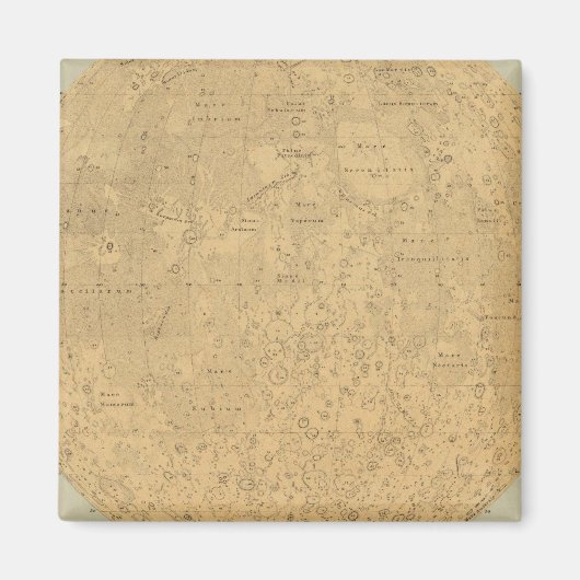 Die sichtbare Seite der Mondoberfläche Magnet (Vorne)