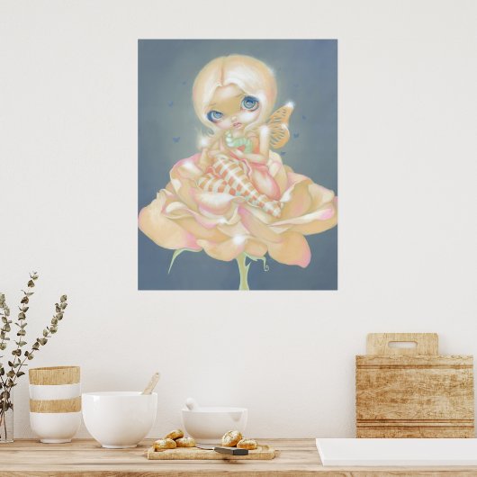 Die Sick Rose ART PRINT Fantasy Fee Blume Poster (Küche)