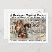 Die Sidecar Cocktailkarte Postkarte (Vorne/Hinten)