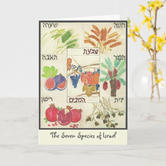 Die sieben Arten Israels Karte (Gelbe Blume)