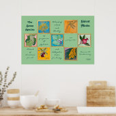 Die sieben Arten oder der Shivat Minim Poster (Küche)