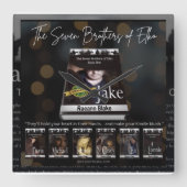 Die sieben Brüder von Elko Wall Quadratische Wanduhr (Vorderseite)