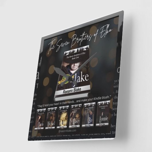 Die sieben Brüder von Elko Wall Quadratische Wanduhr (Winkel)