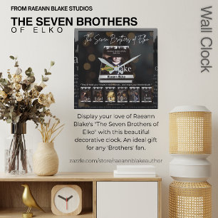 Die sieben Brüder von Elko Wall Quadratische Wanduhr