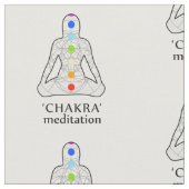Die sieben chakras mit ihren jeweiligen Farben Stoff (Nahaufnahme)