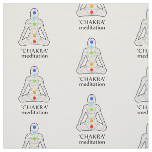 Die sieben chakras mit ihren jeweiligen Farben Stoff