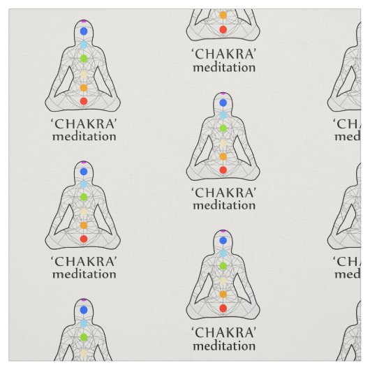 Die sieben chakras mit ihren jeweiligen Farben Stoff (Muster)