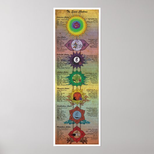 Die sieben Chakras Poster (Vorne)