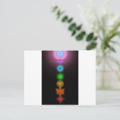 Die sieben Chakras Postkarte (Stehend Vorderseite)