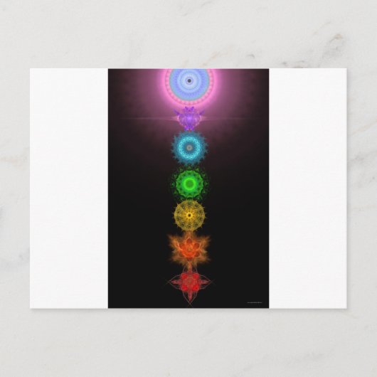 Die sieben Chakras Postkarte (Vorderseite)