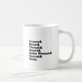Die sieben Chakren des Hinduismus und des Hindu-Ri Kaffeetasse