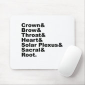 Die sieben Chakren des Hinduismus und des Hindu-Ri Mousepad (Mit Mouse)