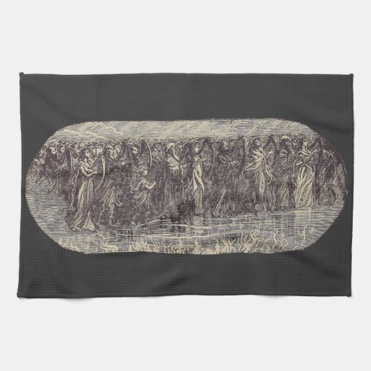 Die sieben Engel mit sieben Trompeten Geschirrtuch (Horizontal)