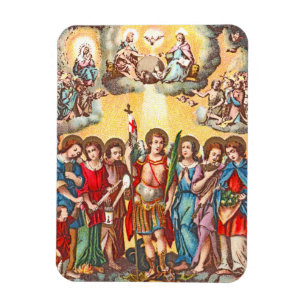 Die Sieben Erzengel (CP 001; Chromolithographie) Magnet